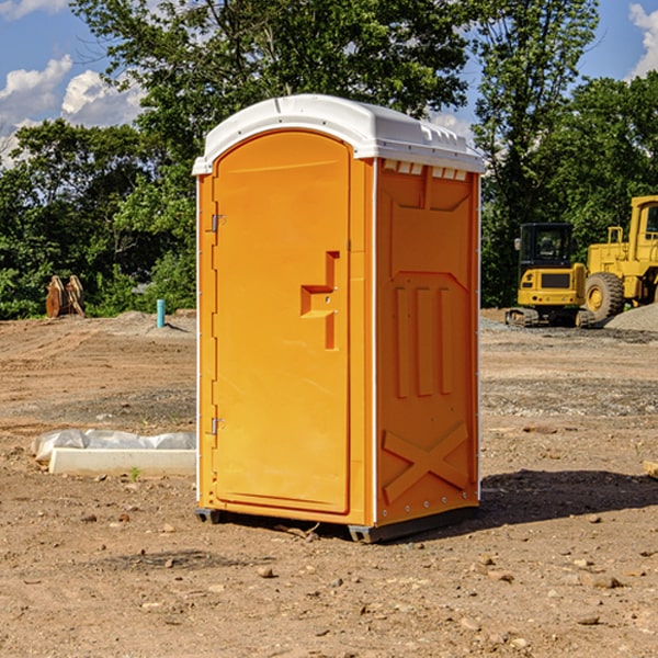 how often are the portable restrooms cleaned and serviced during a rental period in Plumas County California